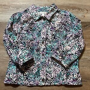 Christopher & Banks Colorful Patterned Short Jacket